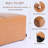 Rectangular Genuine Leather Ottoman, Button Tufted Coffee Table ...