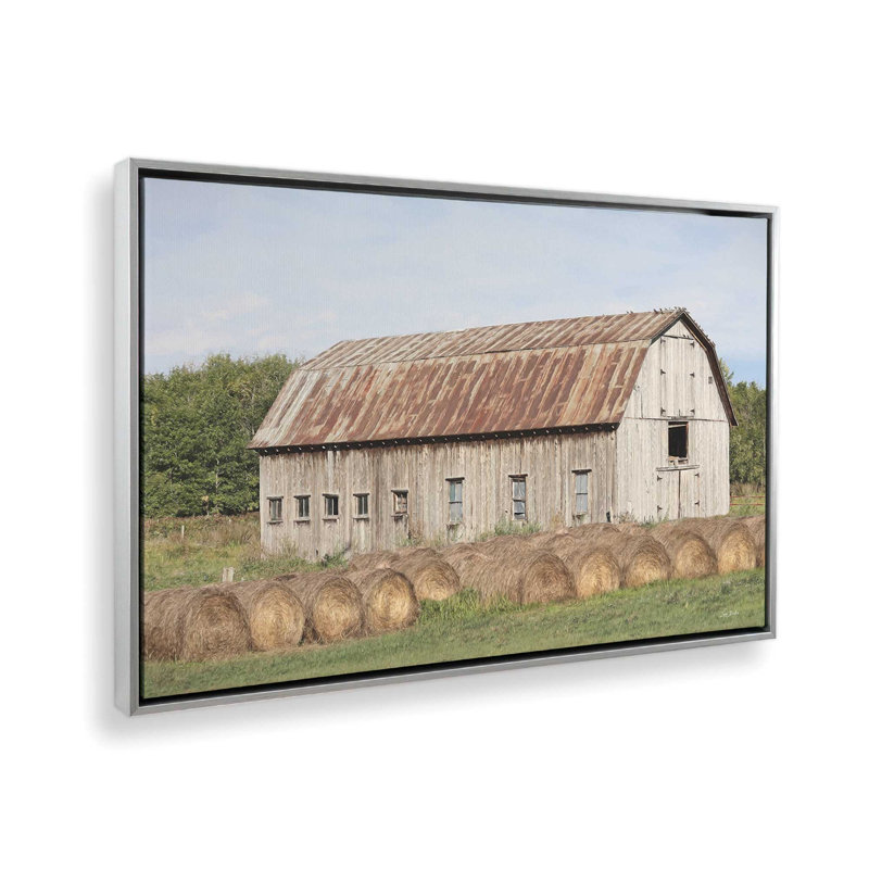 «Hay Day» par Lori Deiter, reproduction d'art, Toile avec cadre, Silver, L 36 x H 24