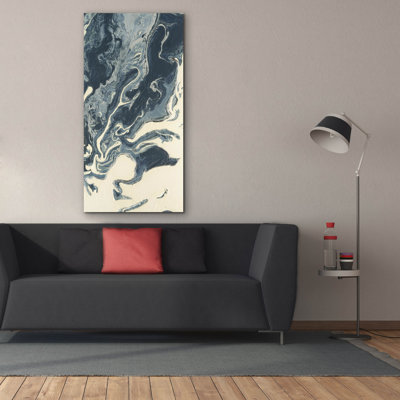  «Big Blue Marble 1» par Alicia Longley, art mural sur toile, 30 po x 60 po