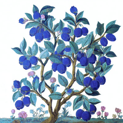 «Blueberry Garden Song», art mural sur toile