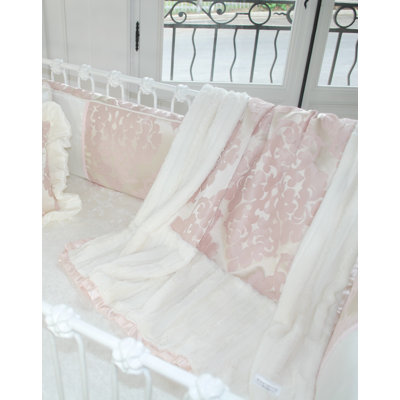 No Animal(s) Damask Crib Comforter with Embroidery