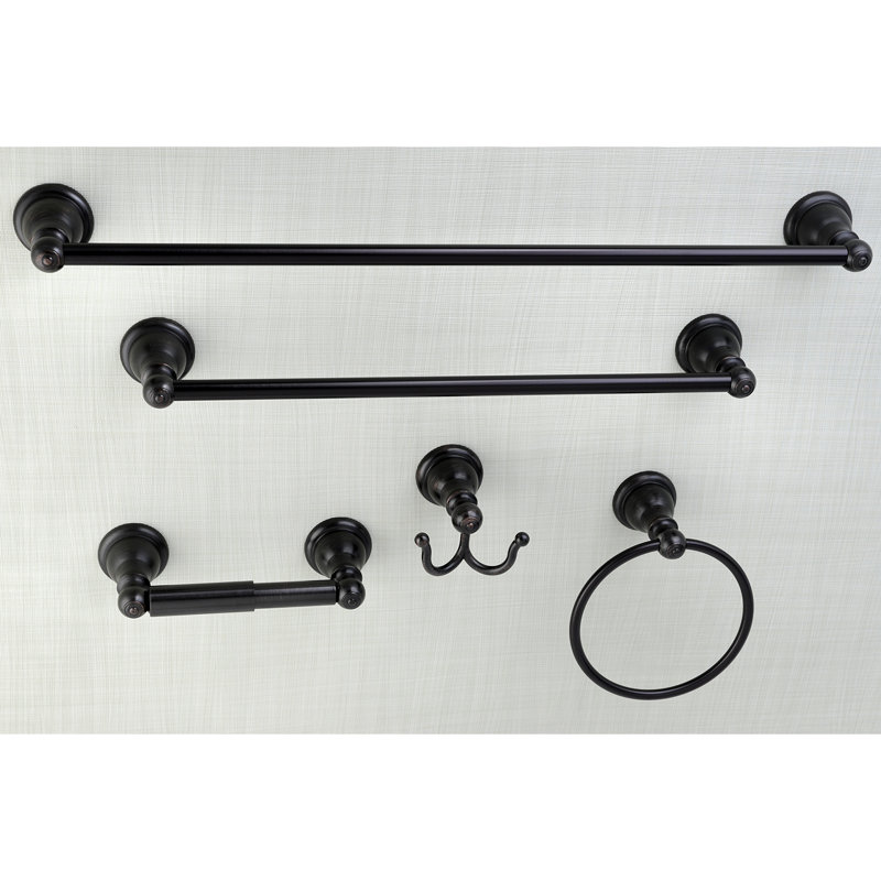 Kingston Brass Santa Fe 5-Piece Bathroom Hardware Set, Oil Rubbed Bronze