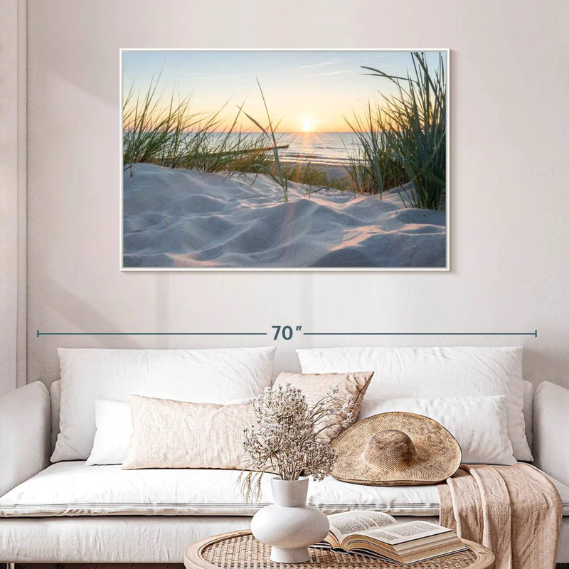 Tuley de la mer Baltique, Cadre flottant blanc, 46 po x 31 po