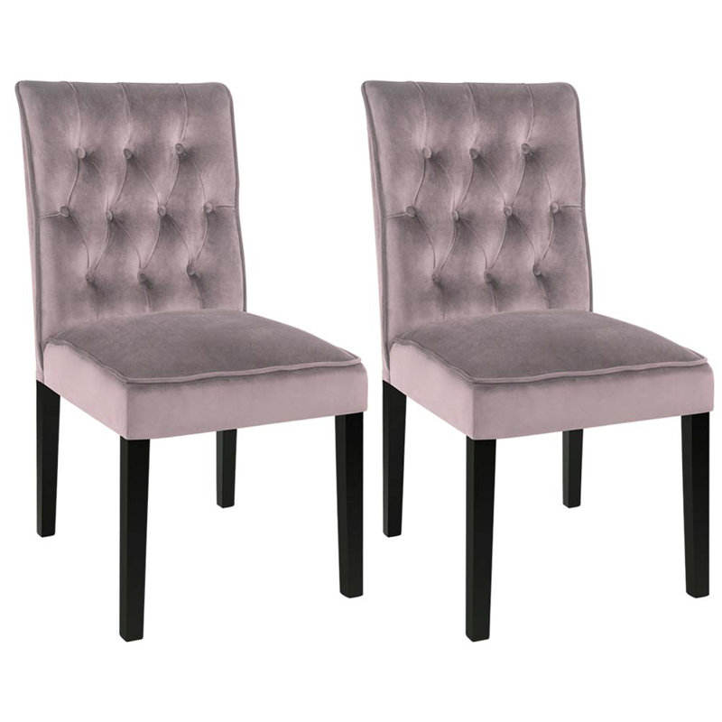 Jamie 46cm H Upholstered Side Chair, Light Pink