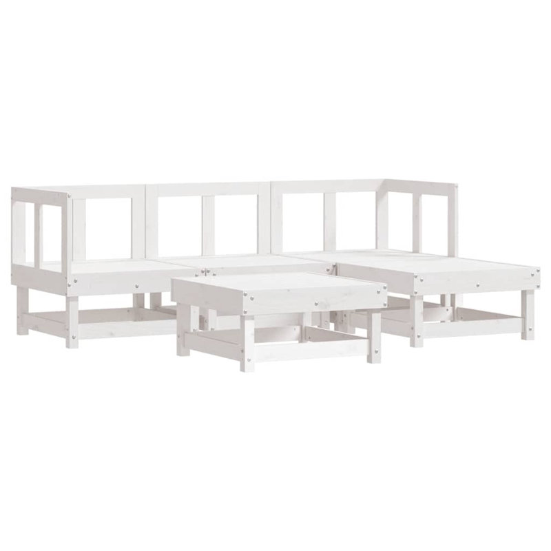 Stacee - Person Patio Conversation Set with Cushions, Anthracite, White, 24" L x 23.8" W x 11.8" H