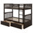 Twin Over Twin Bunk Bed With Drawers-324556154