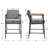 Industrial Modern Bar Stool With Backrest & Removable Cushion - 26" Counter Height Adjustable Stool - Faux Wood Armrests & Soft Linen/Velvet Upholstery - Kitchen Island, Home Pub Stool-1634161428