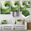 «Green and White Whsipering Abstract Spiral III», art mural spirales abstraites en métal-773491318