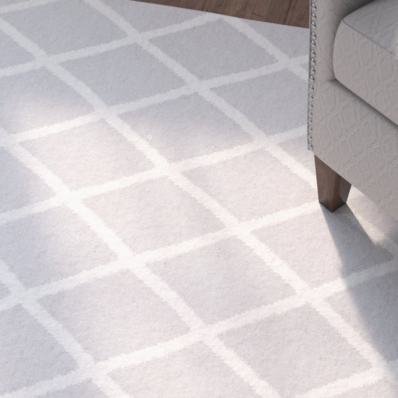 Tapis gris / ivoire en laine et coton tissé à la main et à plat Mccall, Tapis de couloir 2 pi 6 po x 10 pi