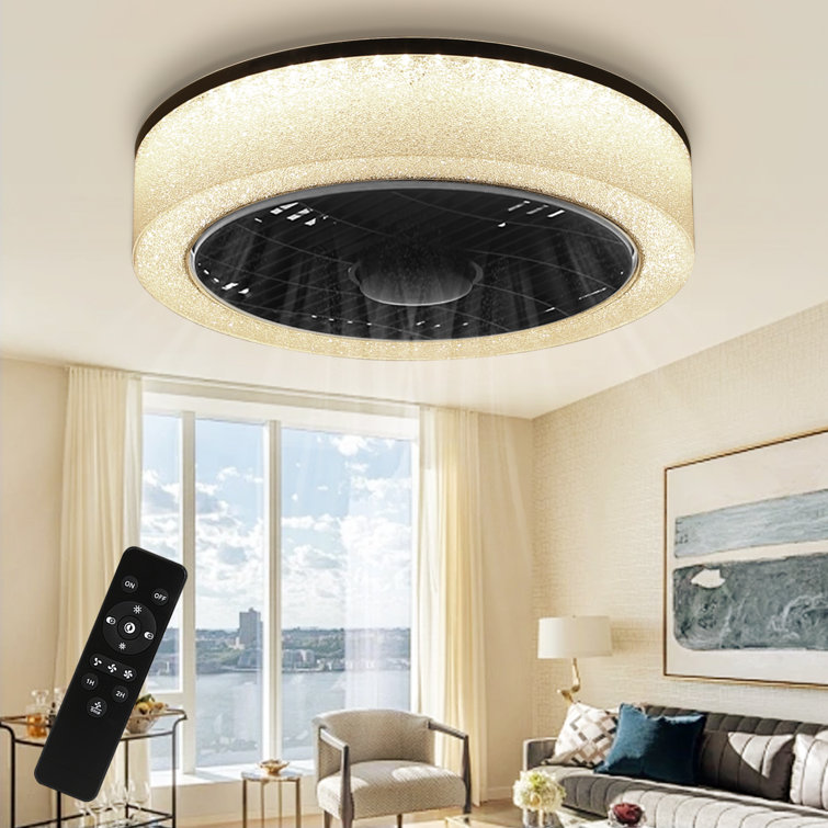 LED Deckenventilator Mit Licht - 58cm Deckenleuchte Mit Fernbedienung