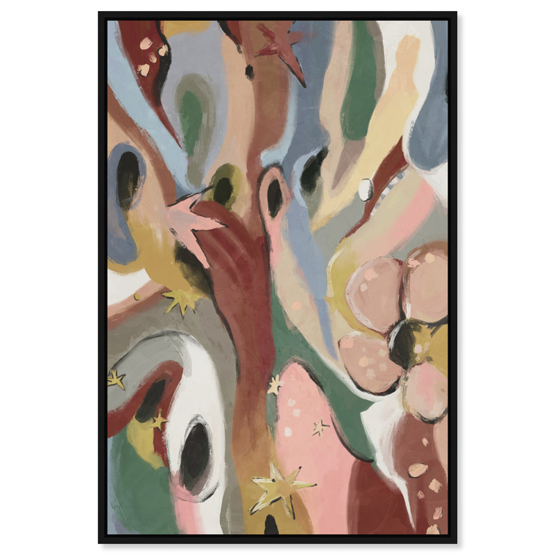 Modern Folk I Print by Oliver Gal, 31"H x 21"W, Black Floater Frame