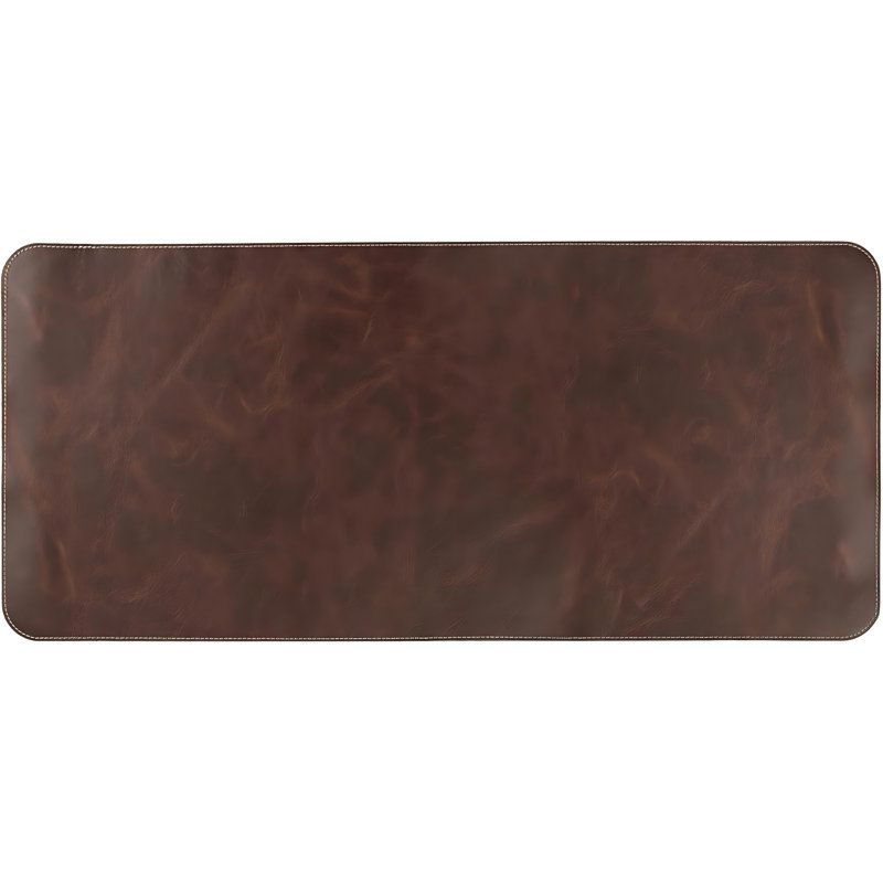 Top Grain Leather Extended Mouse Pad,Brown