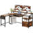 Bilodeau 66.1'' W L-Shape Computer Desk, Corner Home Office Table with Drawer File Cabinet-1774502311