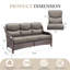 71" Outdoor Wicker Rattan Patio Sofa With 5" Thick Cushions-1452479938-1452479965