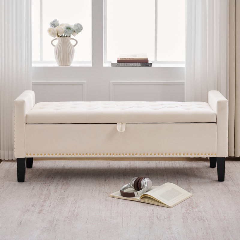 Repose-pieds 50 po, Beige