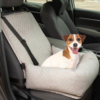 PETMAKER Dog Car Seat for Small to Medium Dogs and Cats up to 44lbs- Gray