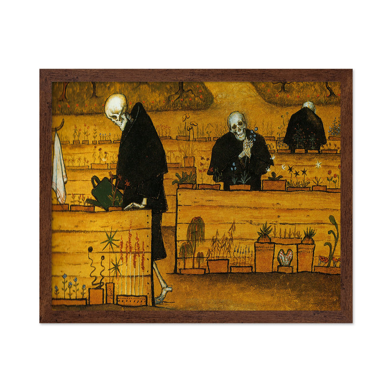 Le jardin des morts, Poster, 18"H x 24"W, Brown Framed