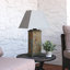 Hetrick 24" Natural Slate Outdoor Table Lamp with Grey Shade