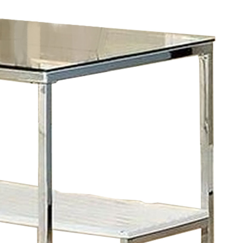 Saturn Glass Top End Table
