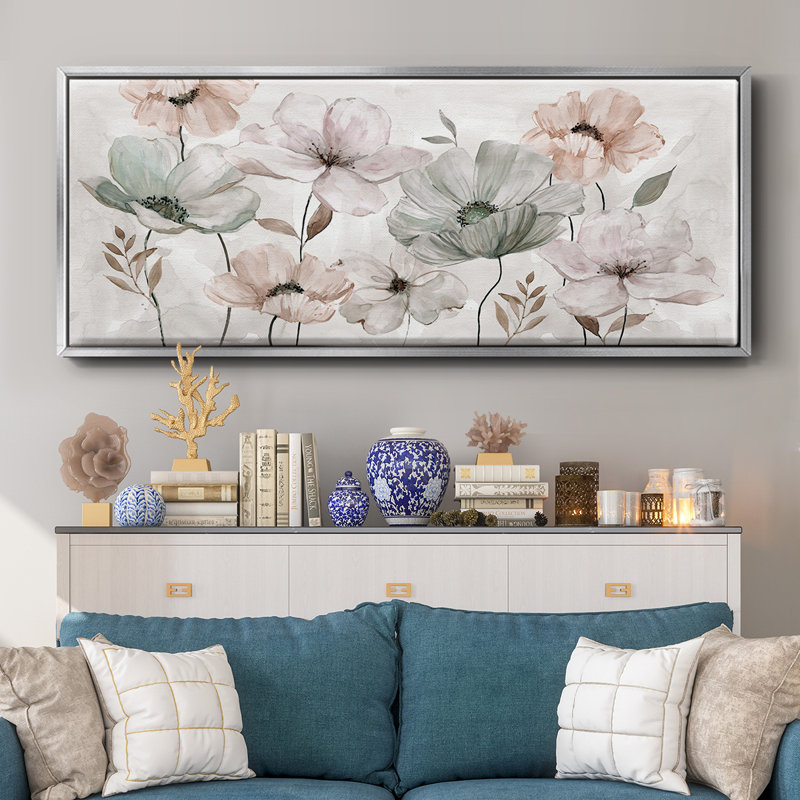 «Blush Garden», toile encadrée, H 20 po x l 50 po