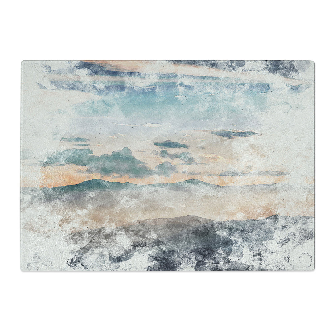 Tempered Glass Mountain Peaks of Thailand Chopping Board