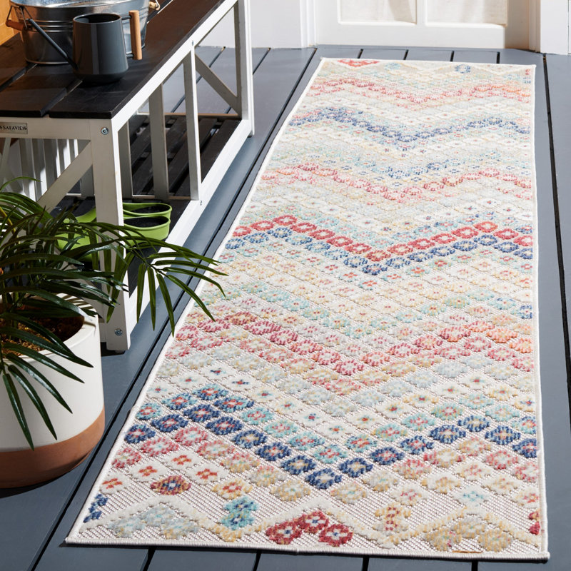Tapis intérieur / extérieur Edgeworth Performance Chevron, Tapis de couloir 2 pi 2 po x 9 pi