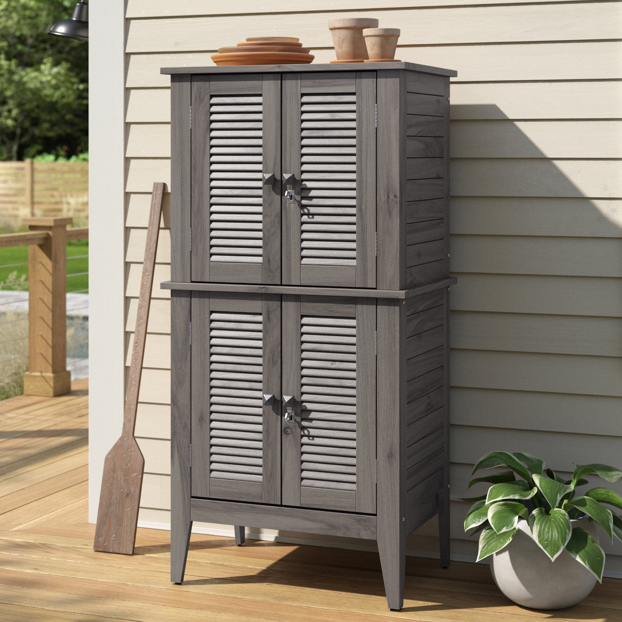 Beachcrest Home Anjenette 195.05 Gallons Solid Wood Cabinet & Reviews | Wayfair