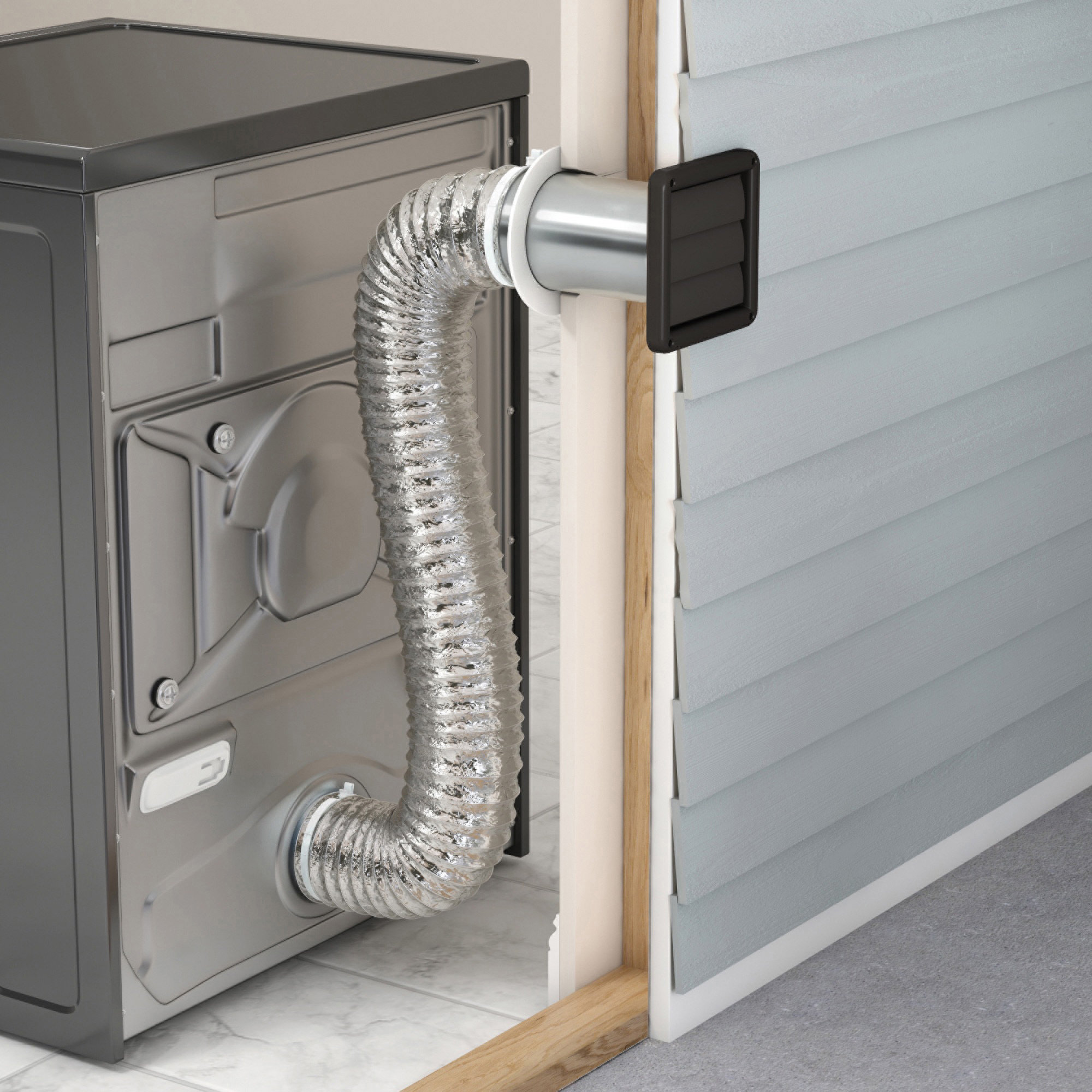 Deflect-O Deflecto® Supurr-Vent® Louvered Dryer Vent Hood Kit With