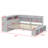 Daybed Featuring Storage Shelves and Integrated USB Ports-125242029