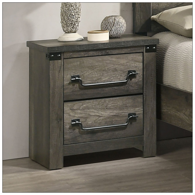 Ebron 2 Drawer Nightstand