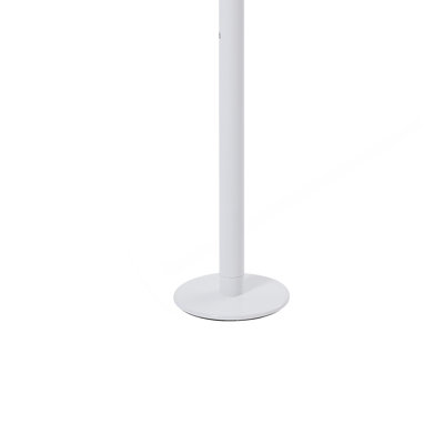 Floor-To-Ceiling Transfer Pole, Tension Mounted Bathroom Grab Bar With Anti-Slip Curve Handle, 300 Lbs Capacity Security Pole For Elderly, Ideal Senior Safety Pole For 7-10 Ft Ceilings, White