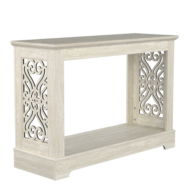 Korbin 42'' Console Table, Travertine
