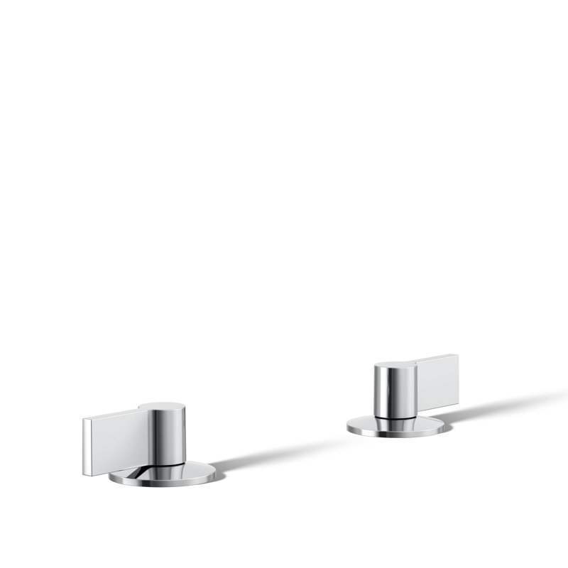 Components Bathroom Sink Handles With Lever Design, Polished Chrome