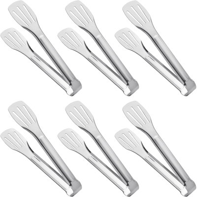 6-pack Stainless Steel Serving Tongs