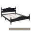 Base de lit plateforme en bois, lit plateforme de style rétro avec support en lattes de bois-1397802133-1397802132