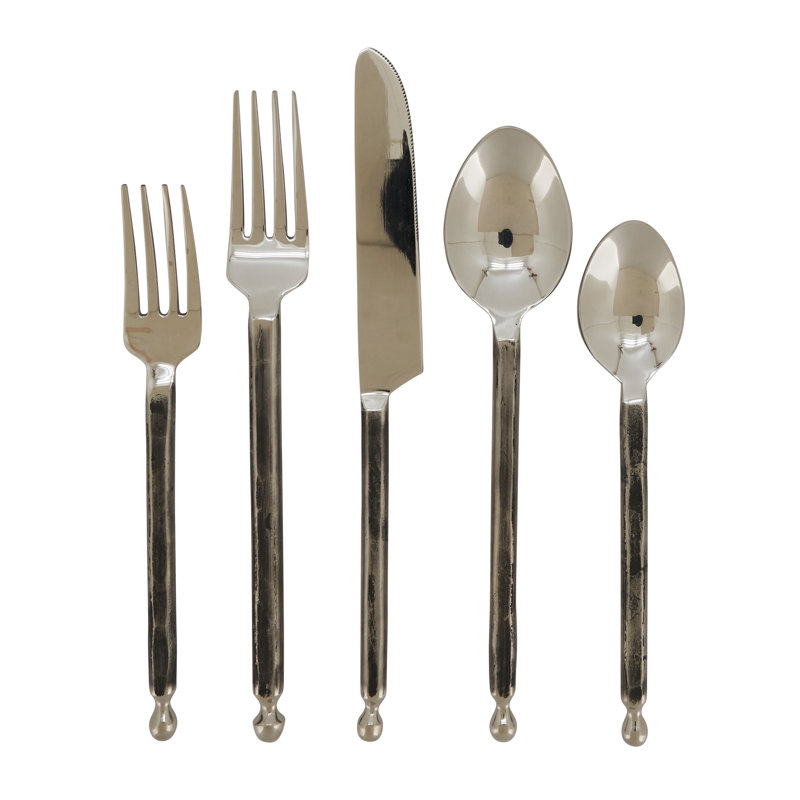 Saro Stainless Steel Flatware Set, Silver