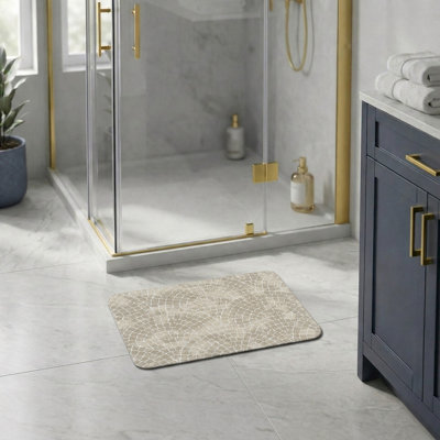 Tapis de bain décoratif 24 x 18 - Tapis ultra-absorbant à séchage rapide avec envers en caoutchouc antidérapant