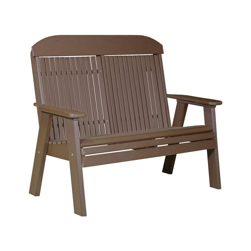 Banc de parc en plastique classic Zamir, Châtaigne / Brun