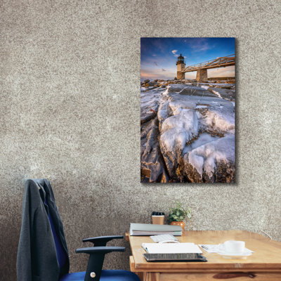 Epic Graffiti 'Winter Freeze At Marshall Point' by Rick Berk Canvas Wall Art