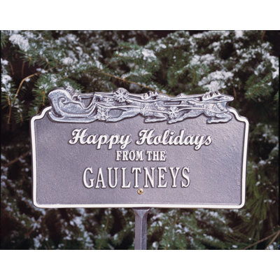 Happy Holidays Garden Stake