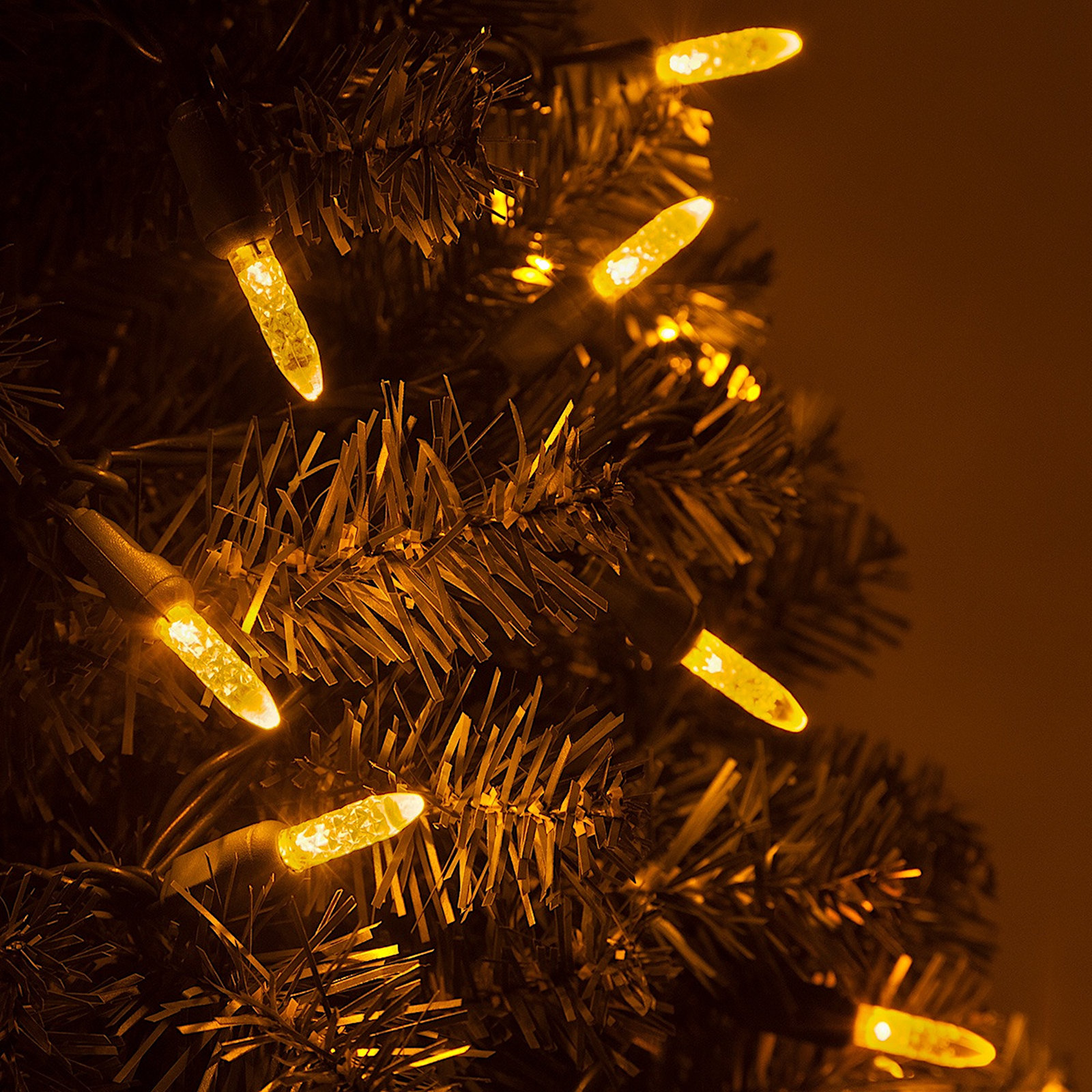 24' 70-Light LED Christmas String Lights, Gold