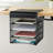 Onyx Mesh Solid Top Horizontal Hanging Paper Tray