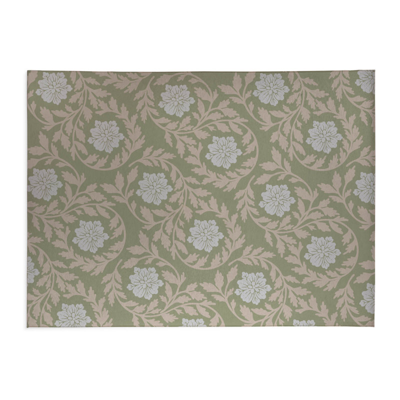 Tapis de bureau léger antidérapant Penelope, Sauge, L 36 po x P 24 po