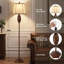 Binette rustique 63 "avec découpes florales et lumière, lampe sur pied style campagnard en résine pour salon, chambre à coucher, bureau (ampoule incluse)-2049499982