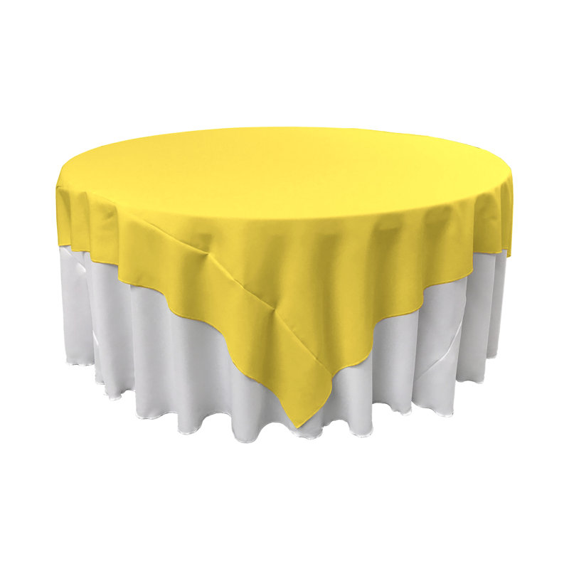 Solid Color Square Tablecloth - Basics by Wayfair™, Light Yellow, 72" Square