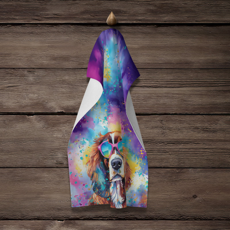 Serviette de cuisine Cavalier Spaniel Hippie Dawg