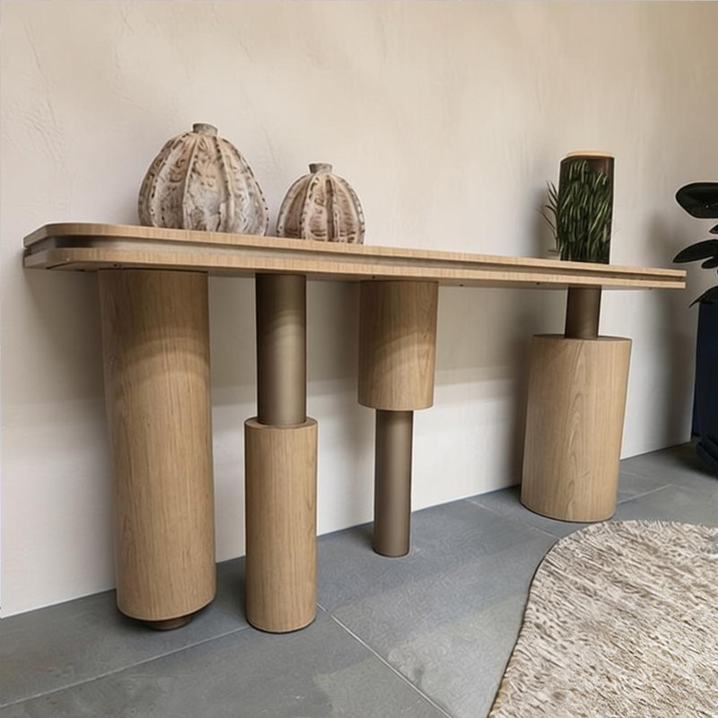 Console simple de style nordique, H 30,7 po x l 63 po x P 15,7 po