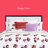 kate spade new york Fall Poppies King Comforter Set, 300 Thread Count and 100% Cotton, All Season 3 Piece Reversible Bedding Set, Machine Washable, White and Garnet -112951644-109424214