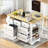 51.2" Kitchen Island with 6 Drawers and Pull-Out Trash Can Cabinet – White-2032271021