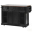 Îlot de cuisine de ferme polyvalent avec rangement, porte de grange coulissante, côté grille métallique et roulettes pour les cuisines modernes-1091443298